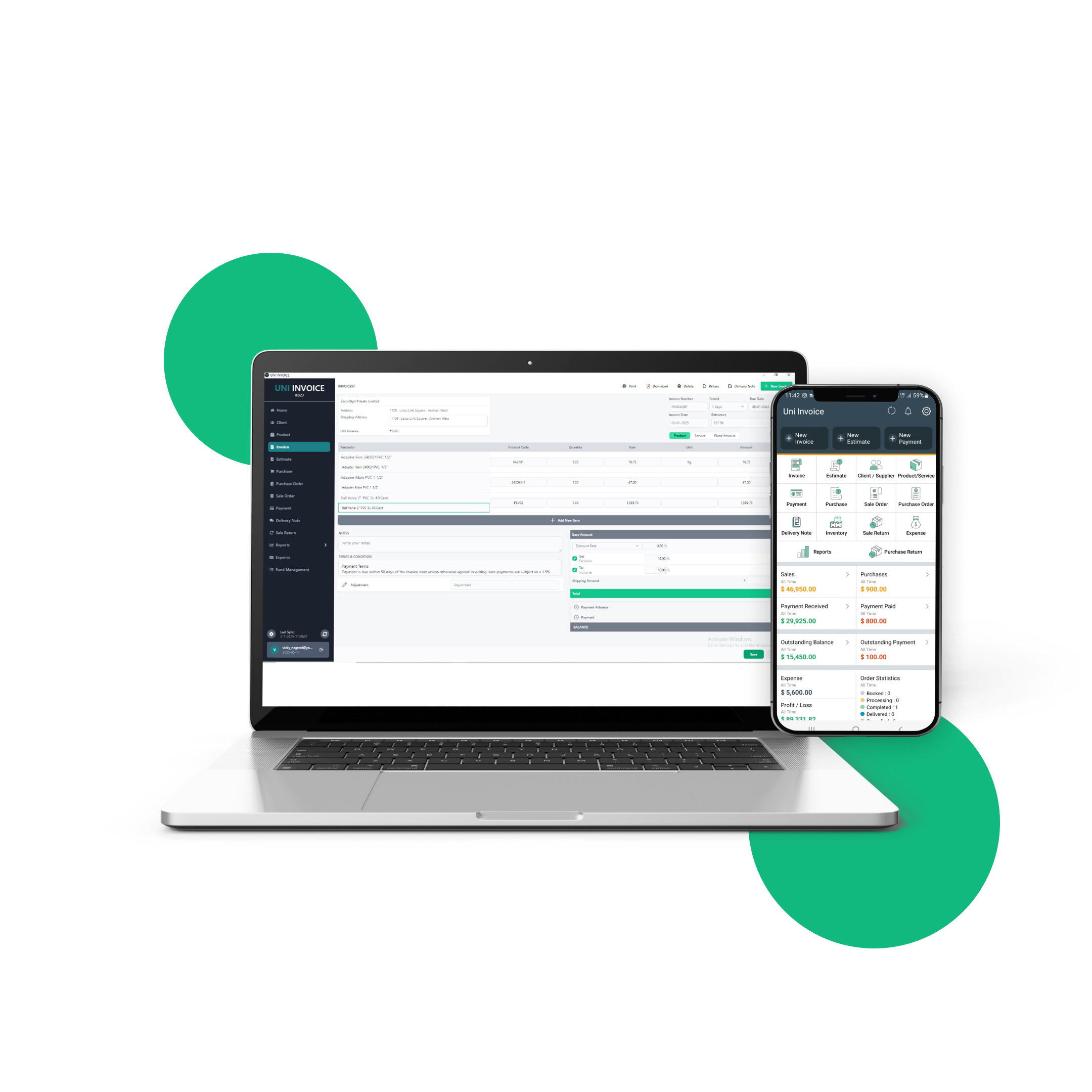 UNI Invoice Dashboard